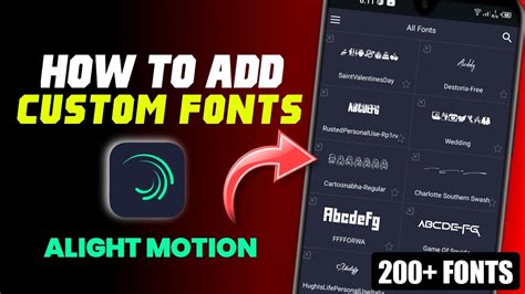 How To Add Custom Fonts In Alight Motion Alight Motion Me Custom