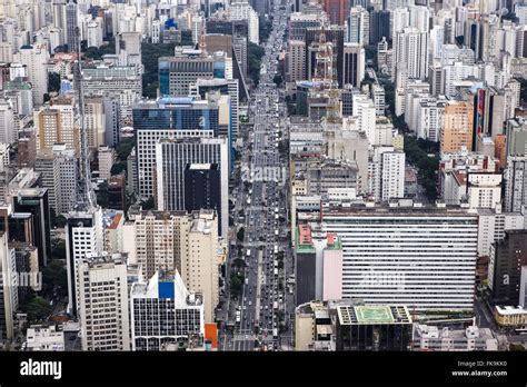 Aerial view of buildings on Avenida Paulista Stock Photo - Alamy