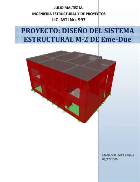 Dise O Del Sistema Estructural Miguel Sevez Udocz