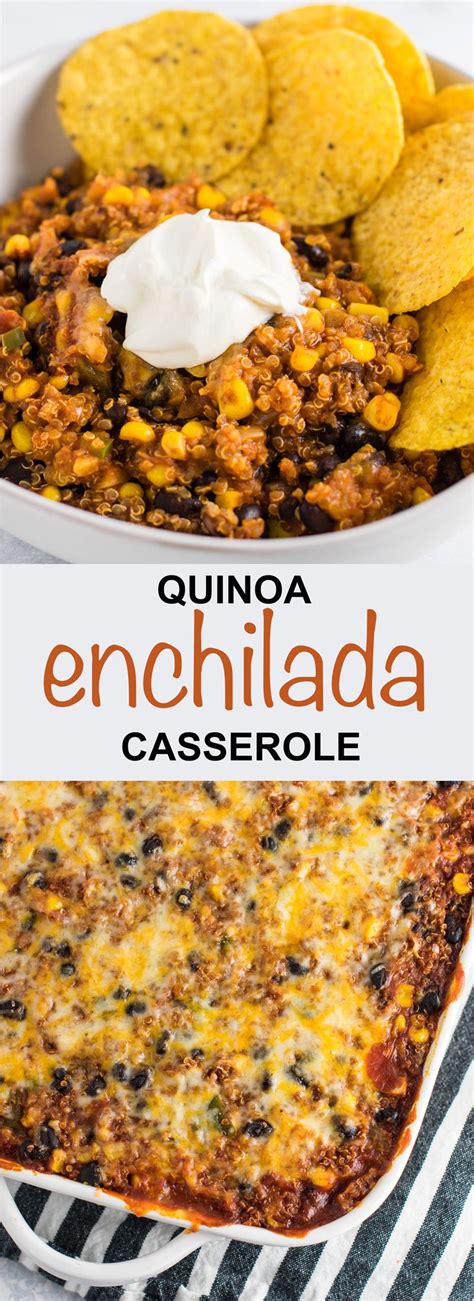 This Mexican Quinoa Enchilada Bake Is Packed Full Of Veggies And Flavor