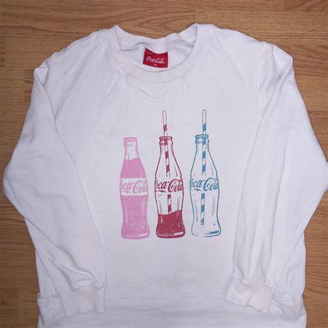 Coca Cola Men S White Sweatshirt Depop