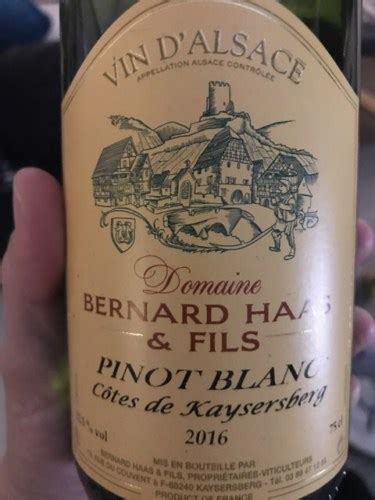 Bernard Haas Fils C Tes De Kaysersberg Pinot Blanc Vivino