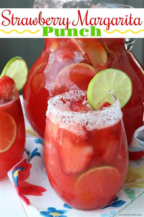 Strawberry Margarita Punch Served Up With Love