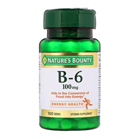 Order Natures Bounty B 6 100mg 100 Tablets Vitamin Supplement