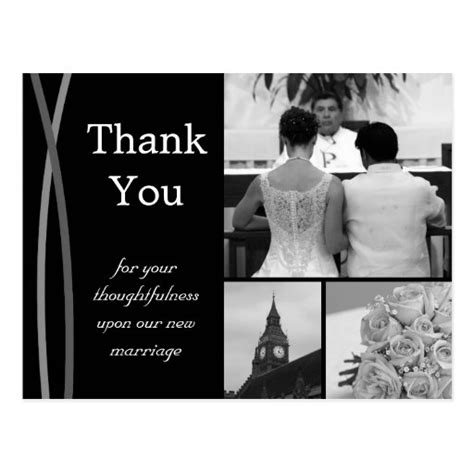 Customizable Wedding Thank You Card Photo Pictures Postcard | Zazzle