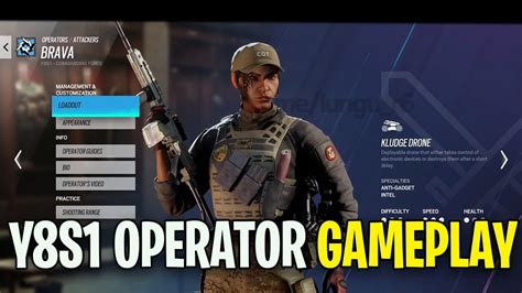 New Y8s1 Operator Brava Gameplay Kludge Drone Rainbow Six Siege