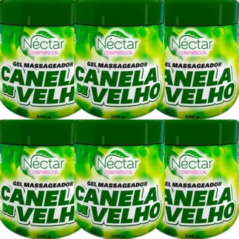 Kit 6 Gel Massageador Canela De Velho Néctar Atacado Revenda Frete grátis