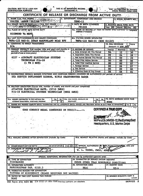 Free Printable Dd214 Form Download And Modify Va Letters Including