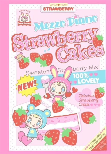 Strawberry Cakes In 2024 Cute Poster Learning Graphic Design Cute