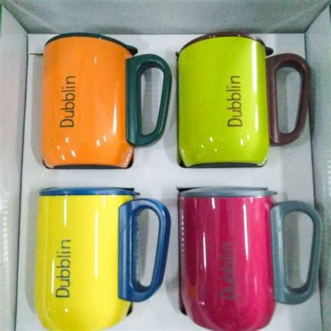 Jual Mug Gelas Cangkir Termos Kopi Tahan Panas Dublin 220 Ml Set4pcs Teh Stainless Steel Dubblin