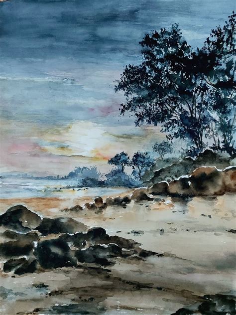 Plage Et Pina Colada Aquarelle X Cm Abby Roblet Flickr