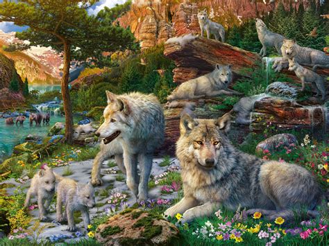 Wolf Wilderness 1500 Pieces Ravensburger Puzzle Warehouse