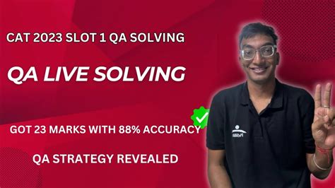 QA Live Mock Solving By A 90 QA Iler QA Strategy Revealed CAT