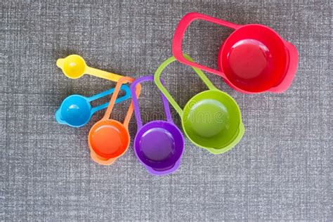 Colorful measuring cups stock image. Image of nutrition - 79016681