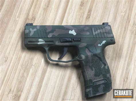 Sig Sauer P365 Handgun Done In A Cerakote Multicam Finish By Web User Cerakote