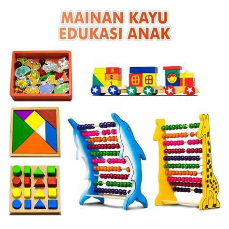 Jual Mainan Edukasi Anak Balok Kayu Alat Peraga Edukasi Untuk Anak Tk