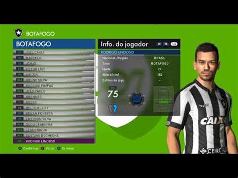 Jo7 Facemaker Elenco Do Botafogo Atualizado Pes 2017 E Pes 2018