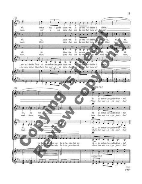 Teir Abhaile Riu Go Away Home Ssaa Sheet Music Sheet Music Plus