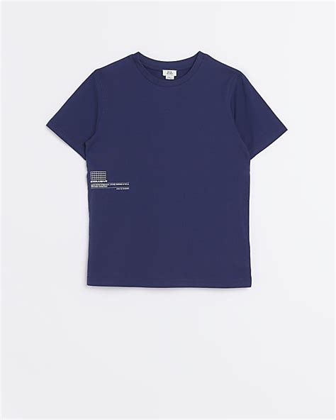 Navy Short Sleeve T Shirt River Island