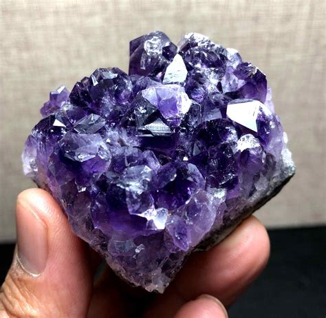 Natural Purple Amethyst Quartz Crystal Cluster Mineral Etsy