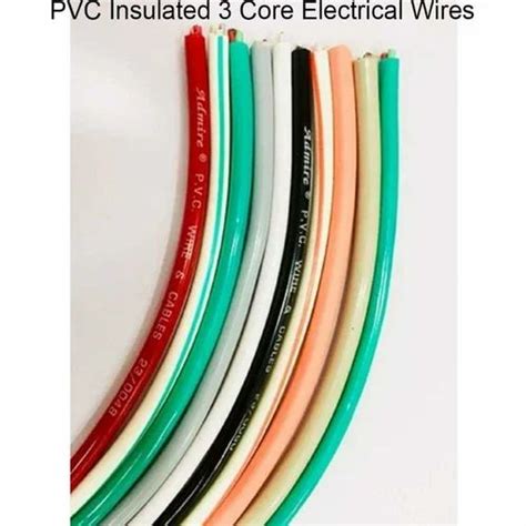 Admire PVC Insulated 3 Core Electrical Wires 45m 0 5 Sqmm At Rs 4