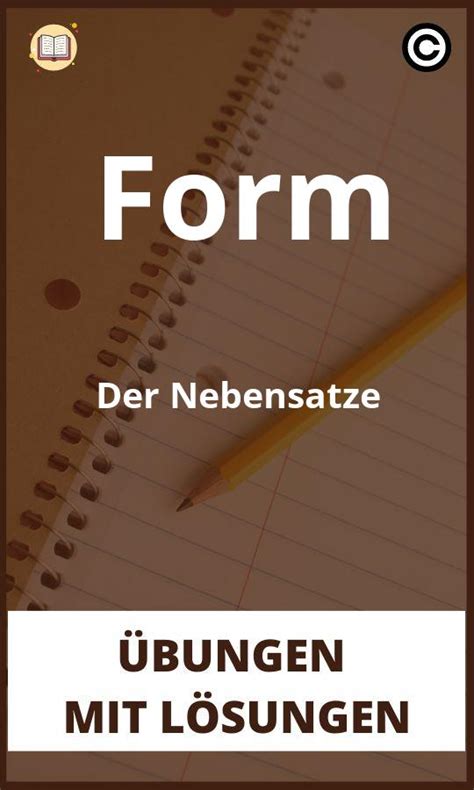 Form Der Nebensätze übungen mit Lösungen PDF