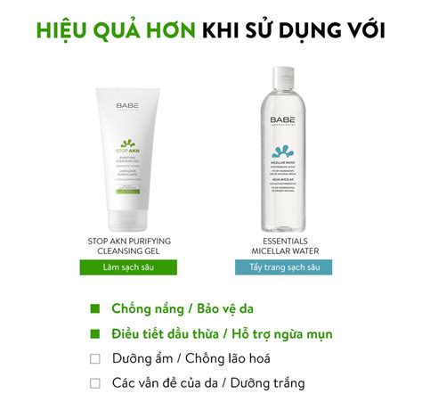 Kem Ch Ng N Ng Babe Stop Akn Super Fluid Mattifying Sunscreen Spf Ph R Ng Ki M So T D U