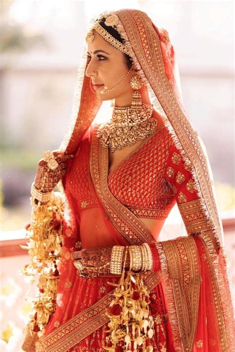 Vicky Kaushal And Katrina Kaif Wedding Photos Indian Bride Outfits