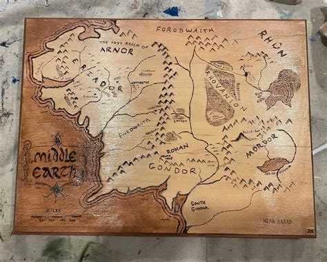 Custom Hand Made Wood Burning Map Etsy