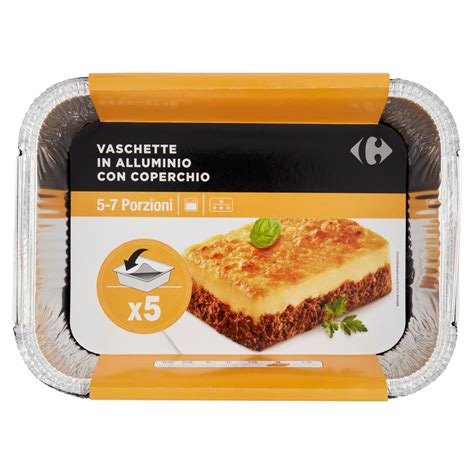 Carrefour Vaschette In Alluminio Con Coperchio Porzioni Pz