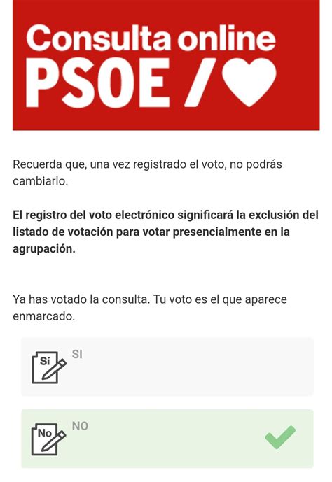 Voto no el rechazo a la amnistía de los militantes del PSOE rompe el