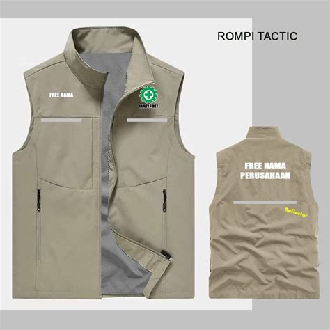 jual terbaruuuu sablon rompi tactical rompi safety  vest pria