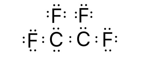 What is the Lewis structure of $\ce{C2F4}$? | Quizlet