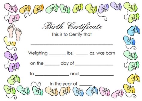 Birth Certificate Template - 38+ Word, PDF, PSD, AI, InDesign Format ...