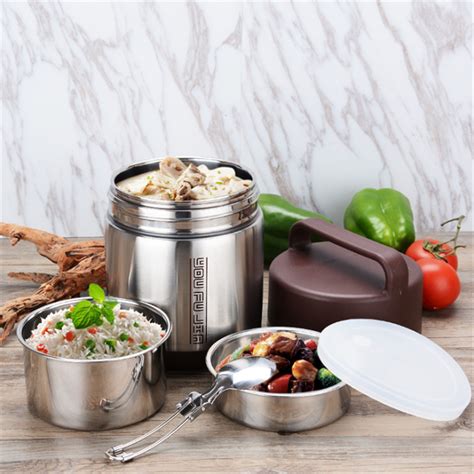 Vacuum Insulated Lunch Box Stainless Steel Jar Hot Cold Thermos Food