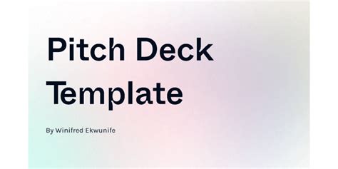 Pitch Deck Template Figma