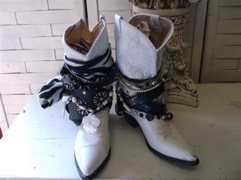 Bedazzled Cowgirl Boots White Western Boots By Prairieposh108