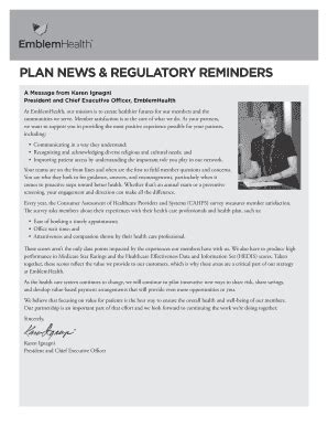 Fillable Online PLAN NEWS REGULATORY REMINDERS Fax Email Print