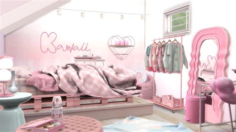 Kawaii bedroom🪞🎀🍥💗💒🍡 Thanks to all the cc creators! @leosims4cc @leo-sims-cc @sims41ife ...