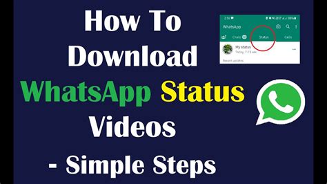 How To Download Whatsapp Status Videos Simple Steps Youtube