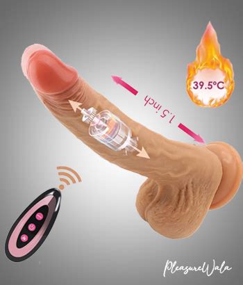 Buy Remote Controlled Sex Machine Auto Heating Realistic Dildo Online