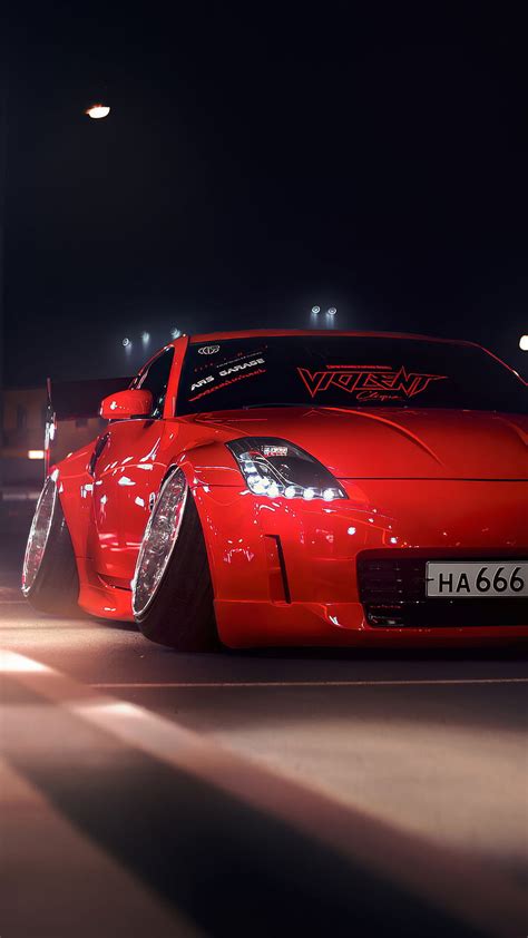 Nissan Z Red Car Modified Hd Phone Wallpaper Pxfuel