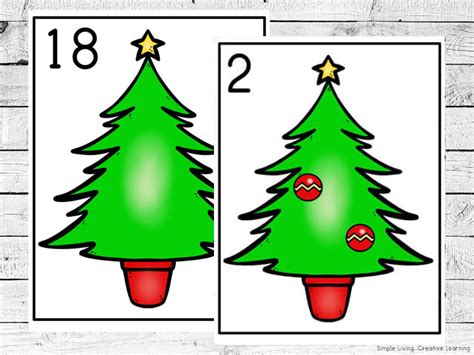 Christmas Tree Counting Mats - Simple Living. Creative Learning