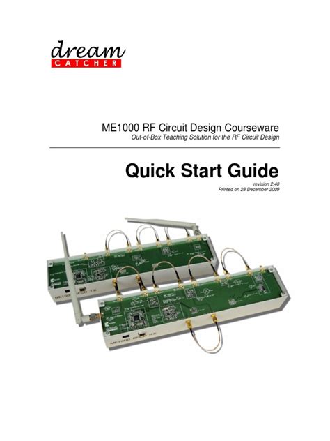 2009-RF Circuit Design Courseware | PDF | Amplifier | Antenna (Radio)