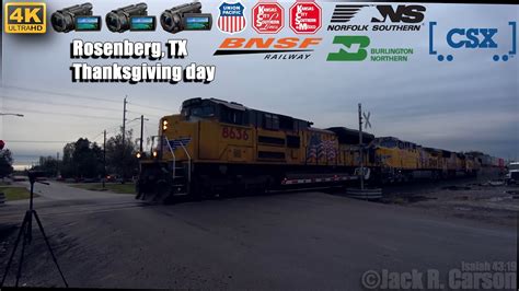 K Fps Thanksgiving Railfanning In Rosenberg Feat Bnsf