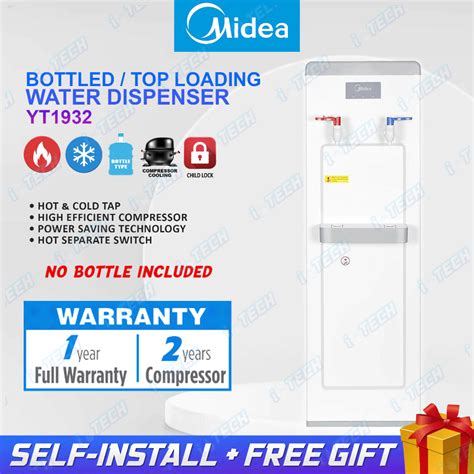 𝐌𝐀𝐆𝐈𝐂𝐎 By Midea Floorstanding Hot Normal Cold Bottled Type Water Dispenser YT1932S YL2230S W