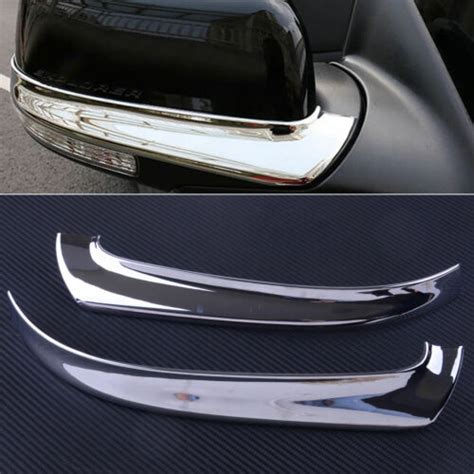 X Car Chrome Rearview Side Mirror Cover Strip Trim Fit For Ford