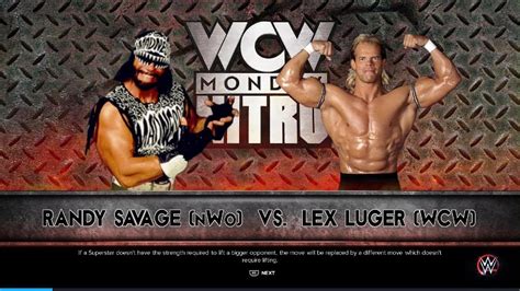 Wwe K Randy Macho Man Savage Vs The Total Package Lex Luger Wcw