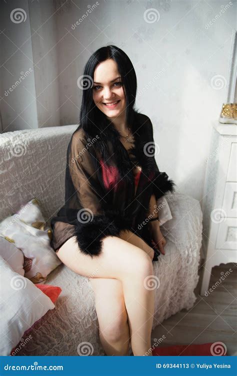 Beautiful Glamour Brunette Woman Stock Image Image Of Pillow Luxury 69344113