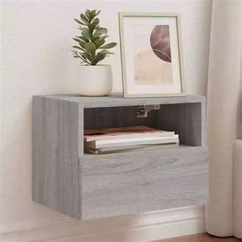 MEUBLE TV MURAL sonoma gris 40x30x30 cm bois d ingénierie vidaXL EUR 34